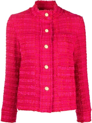 (W) PINKO 女裝FW23高領釦飾夾克 紅莓粉 100539A1OP-YNR Order (W) PINKO 女裝FW23高領釦飾夾克 紅莓粉 100539A1OP-YNR