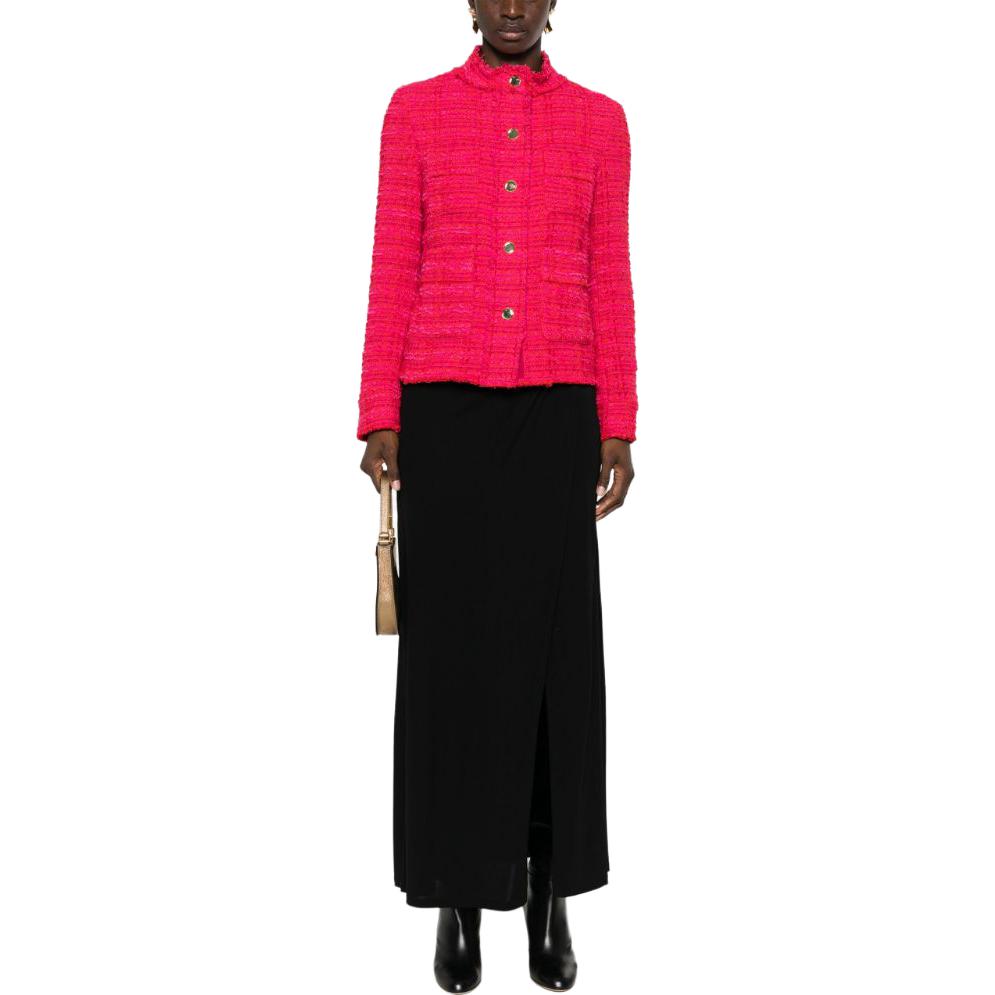 Lookbook (W) PINKO 女裝FW23高領釦飾夾克 紅莓粉 100539A1OP-YNR