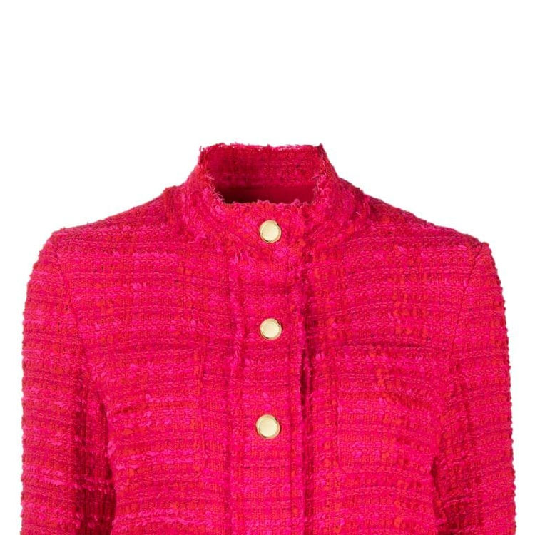 Details for (W) PINKO 女裝FW23高領釦飾夾克 紅莓粉 100539A1OP-YNR