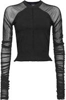 (Women) PINKO FW23 Solid Color Sheer Pleated Long Sleeve Shirt for Women 102817A1KX-Z99 (Women) PINKO FW23 Solid Color Sheer Pleated Long Sleeve Shirt for Women 102817A1KX-Z99