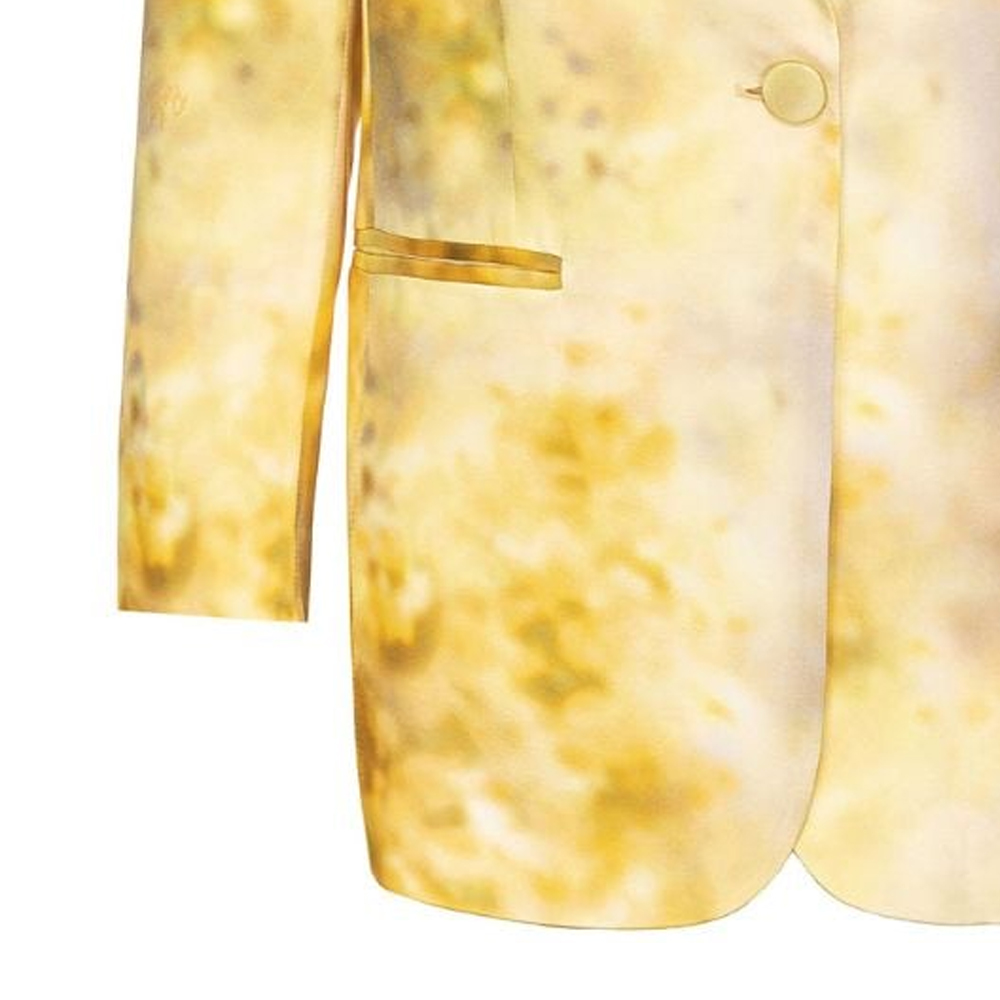 Details for (W) PINKO FW23 黃色漸變印花單扣休閒西裝外套 女款 102858A1K9-HS4