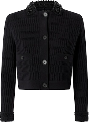 (W) PINKO FW24 黑色珠饰针织开衫. 104361A27J Order (W) PINKO FW24 黑色珠饰针织开衫. 104361A27J