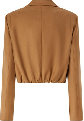 (W) PINKO FW24 Jaket Pendek Coklat Polos Single-Breasted. 104337A1B3 Lookbook (W) PINKO FW24 Jaket Pendek Coklat Polos Single-Breasted. 104337A1B3