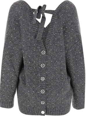 (W) PINKO FW24 灰色针织开衫 钻石V领扣设计. 103966A232-IZ9 Lookbook (W) PINKO FW24 灰色针织开衫 钻石V领扣设计. 103966A232-IZ9