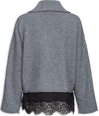 (W) PINKO FW24 灰色蕾絲拼接混色效果針織毛衣。 103919A226 Lookbook (W) PINKO FW24 灰色蕾絲拼接混色效果針織毛衣。 103919A226