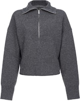 (Women) PINKO FW24 Oversized Drop Shoulder Knit Sweater in Dark Gray. 104061A1CH-I76 (Women) PINKO FW24 Oversized Drop Shoulder Knit Sweater in Dark Gray. 104061A1CH-I76