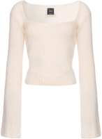 (Women) PINKO FW24 Slim Fit Flared Sleeve Sweater White. 104472A28L-Z13 (Women) PINKO FW24 Slim Fit Flared Sleeve Sweater White. 104472A28L-Z13