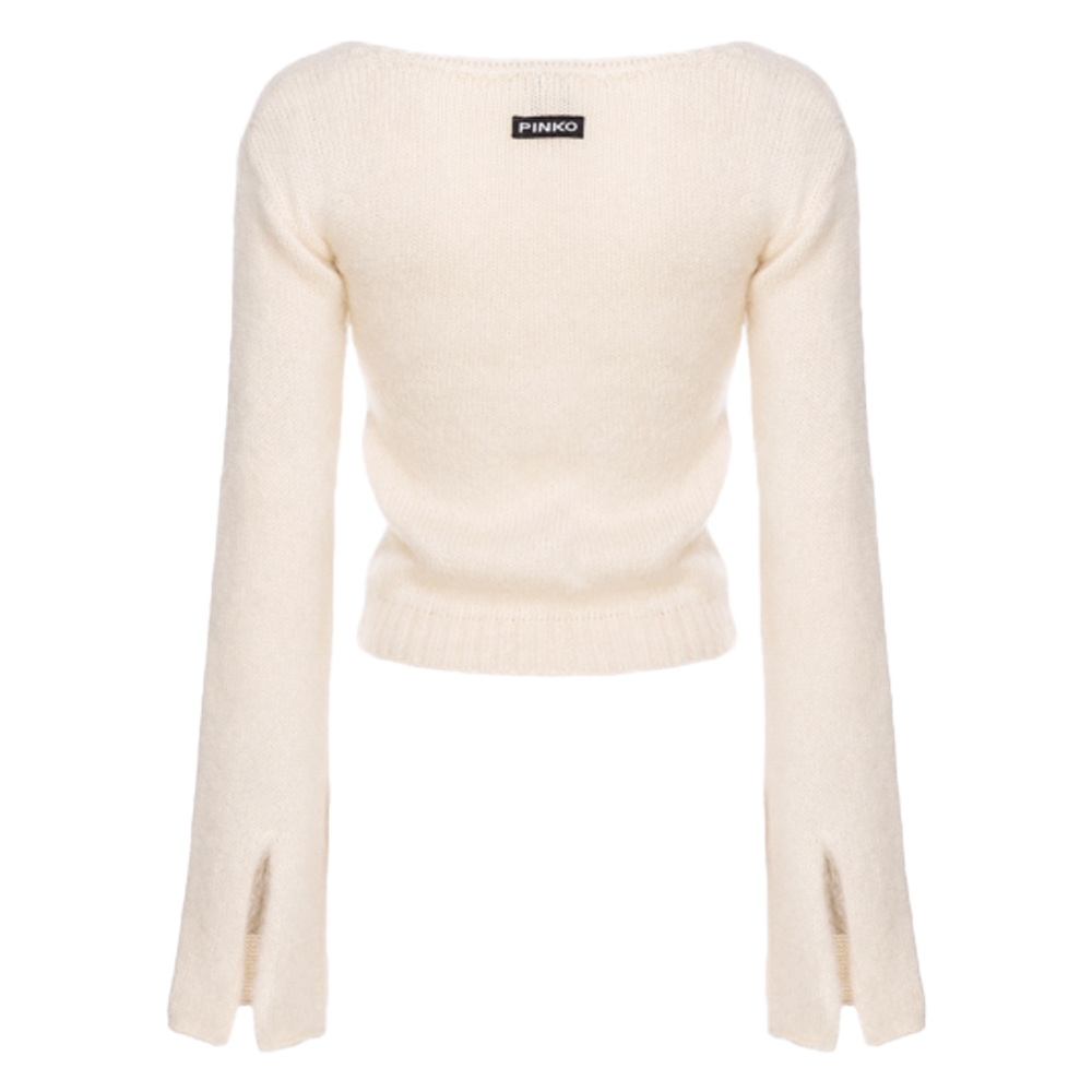 Lookbook (W) PINKO FW24 修身喇叭袖毛衣 白色款式 104472A28L-Z13