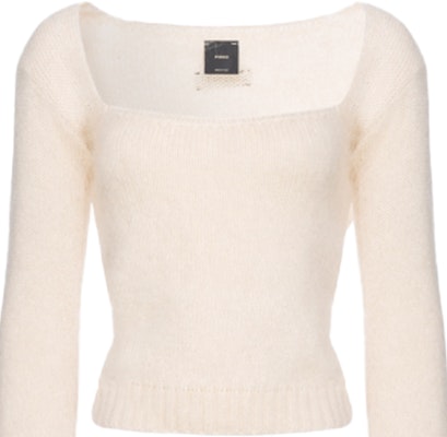 (W) PINKO FW24 修身喇叭袖毛衣 白色款式 104472A28L-Z13 Shop (W) PINKO FW24 修身喇叭袖毛衣 白色款式 104472A28L-Z13