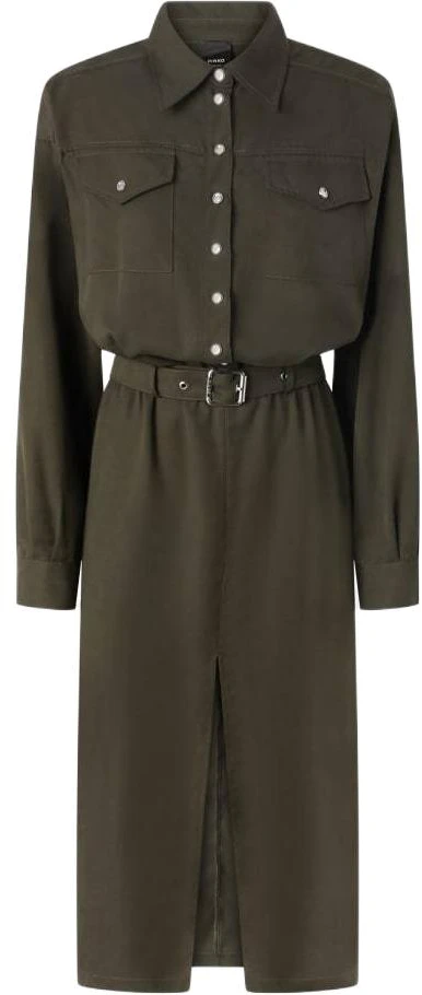 women-pinko-green-solid-color-collared-long-sleeve-maxi-dress-for-women-104147-a24-h-x86