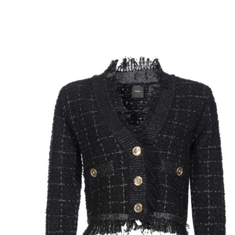 Lookbook (W) Chaqueta de cuadros multicolor con botones Pinko 101860A16O-ZZ0