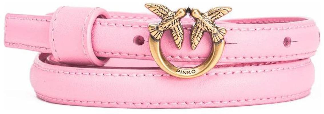 (Women) PINKO Pink Bird-Shaped Leather Belt, 1CM Wide. 102148-A0F1-P31Q Buy (Women) PINKO Pink Bird-Shaped Leather Belt, 1CM Wide. 102148-A0F1-P31Q