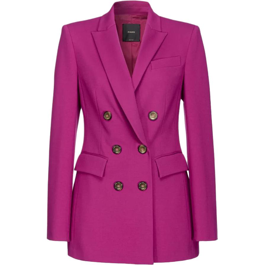 (Women) PINKO Solid Color Button Blazer Women’s Purple 100154A15MVIB