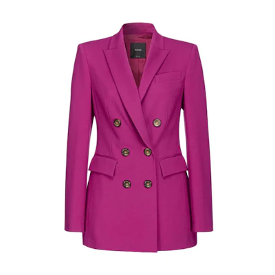 (Women) PINKO Solid Color Button Blazer Women’s Purple 100154A15MVIB