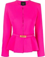 (Women) PINKO Solid Color Casual Long Sleeve Blazer Womens Deep Pink 101663A0HC-N17 (Women) PINKO Solid Color Casual Long Sleeve Blazer Womens Deep Pink 101663A0HC-N17