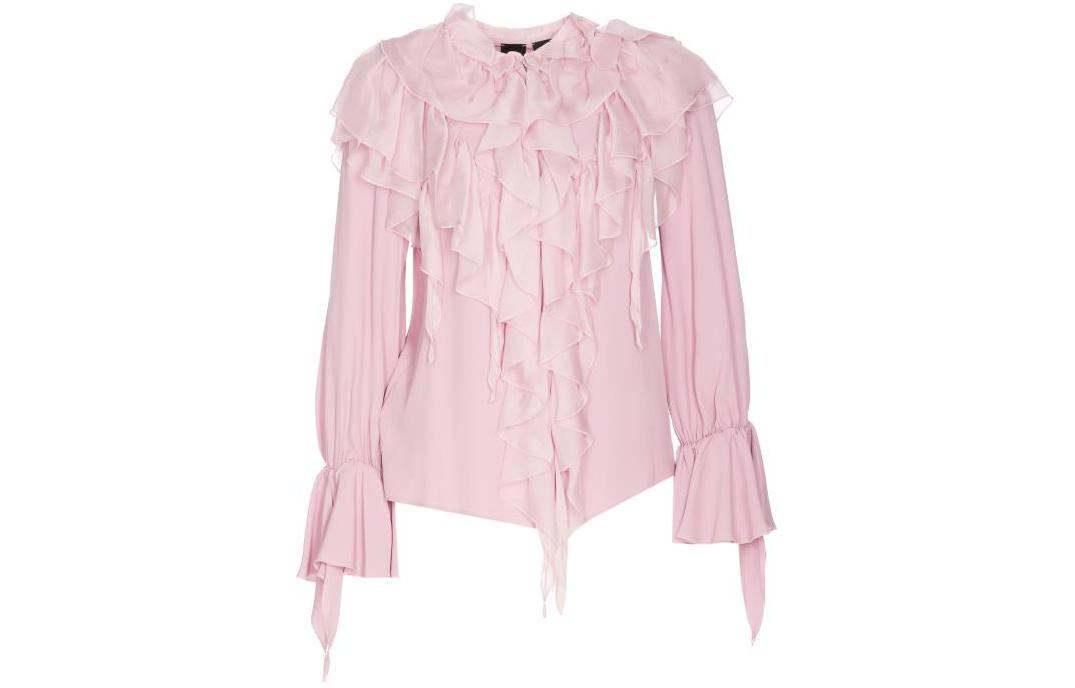 Order (W) PINKO 女款修身長袖純色圓領上衣 粉色。 101762A11X-N98