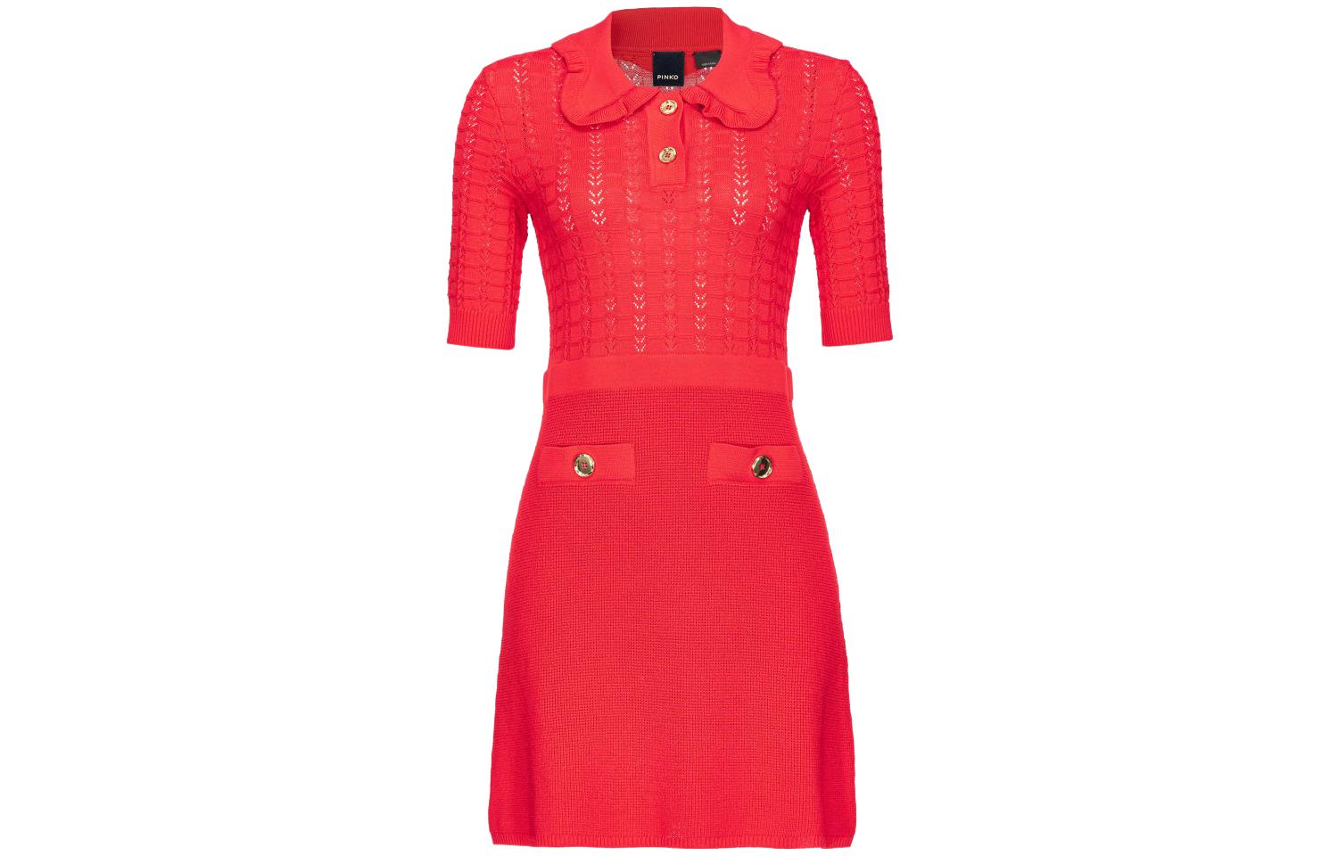 Order (W) PINKO紅色短袖中長連衣裙女裝 103161A1Q3-R48