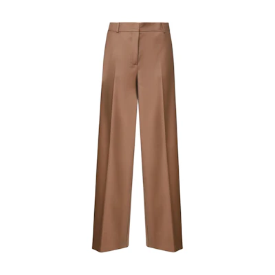 (Women) PINKO Solid Color Zip Closure Straight-Leg Casual Pants Women Brown 104459A1B3-M30