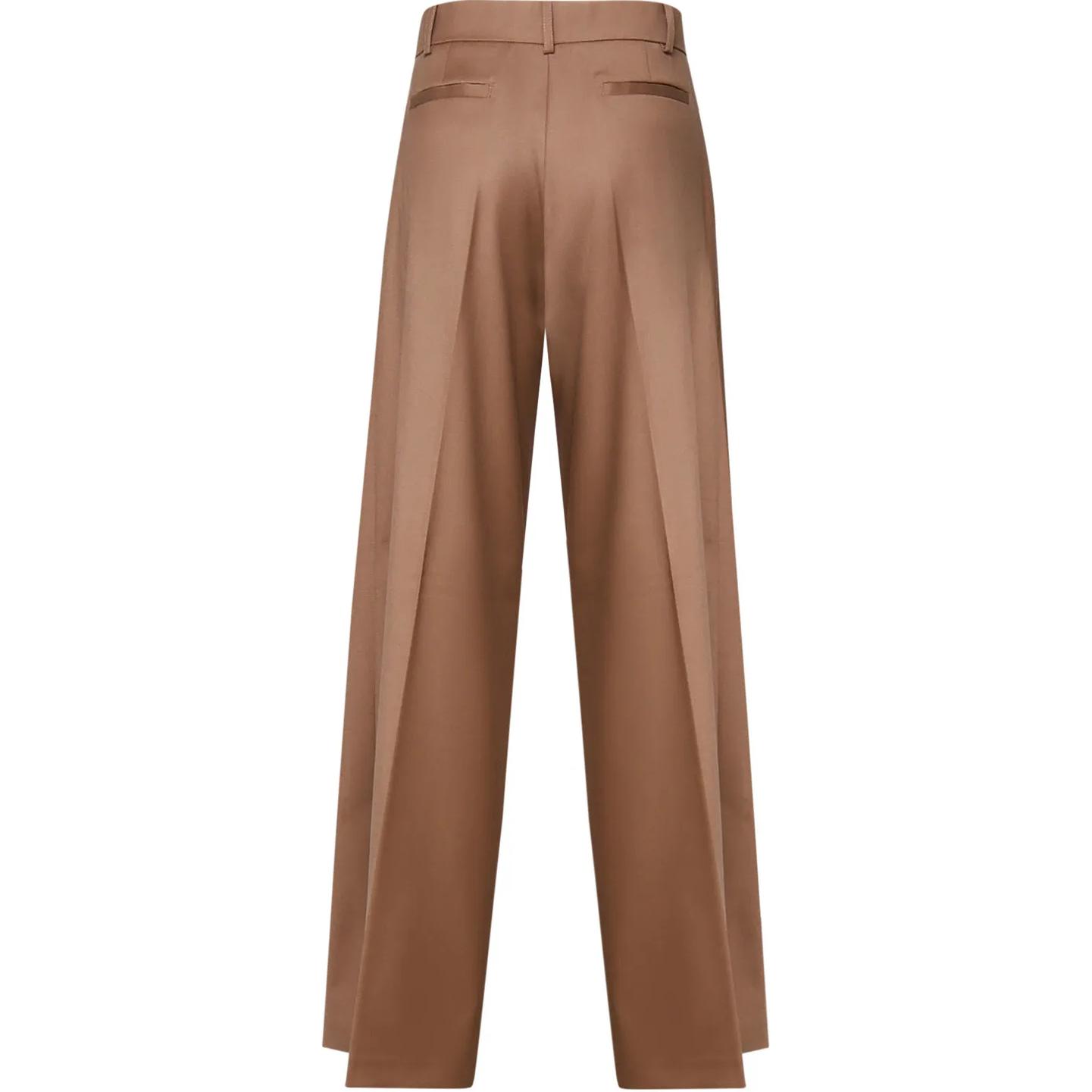 Lookbook (W) PINKO 棕色女裝直筒休閒長褲 拉鍊設計 104459A1B3-M30