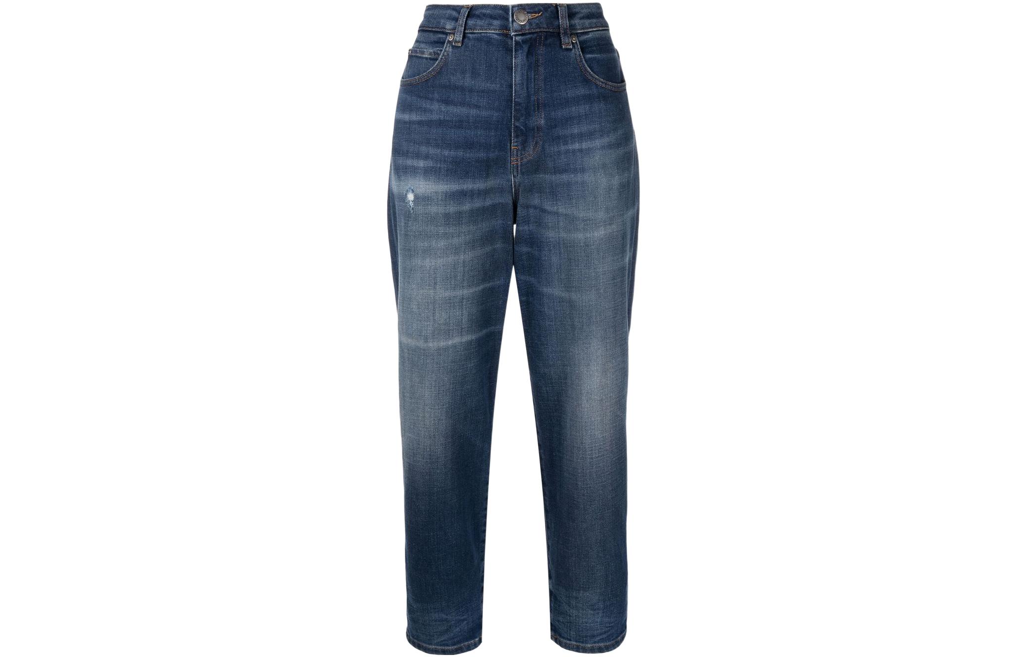 (Women) PINKO SS22  Blue Ankle-Length Straight Jeans 1J10SYY82M-G10