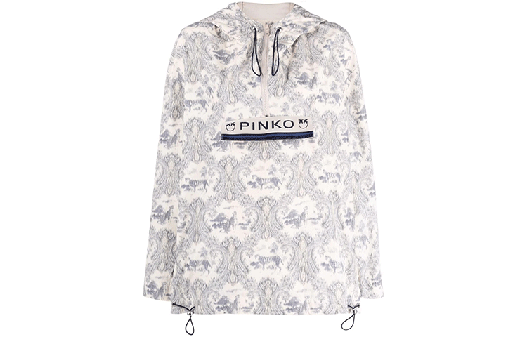 Order (W) PINKO SS22 灰色印花连帽外套 1G175-ZY7SL-CE6