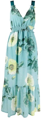 (W) PINKO SS22 无袖绿色花卉印花中长连衣裙 时尚款式 1G17KZY7XR-S1H Order (W) PINKO SS22 无袖绿色花卉印花中长连衣裙 时尚款式 1G17KZY7XR-S1H