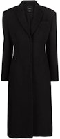 (Women) PINKO SS23 Black Loose Fit Long Sleeve Coat with Collar. 101979A07OZ99 (Women) PINKO SS23 Black Loose Fit Long Sleeve Coat with Collar. 101979A07OZ99