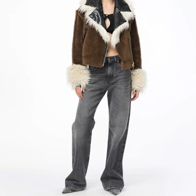 (W) PINKO SS23 ブラウン クロップド シングルブレスト 装飾付きジャケット 102092A19M-L3Z Shop (W) PINKO SS23 ブラウン クロップド シングルブレスト 装飾付きジャケット 102092A19M-L3Z