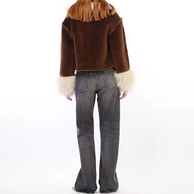 (W) PINKO SS23 ブラウン クロップド シングルブレスト 装飾付きジャケット 102092A19M-L3Z Purchase (W) PINKO SS23 ブラウン クロップド シングルブレスト 装飾付きジャケット 102092A19M-L3Z