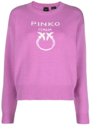 (W) PINKO SS23 粉色印花Logo圓領針織毛衣. 100414Y7Z4-O31 Buy (W) PINKO SS23 粉色印花Logo圓領針織毛衣. 100414Y7Z4-O31