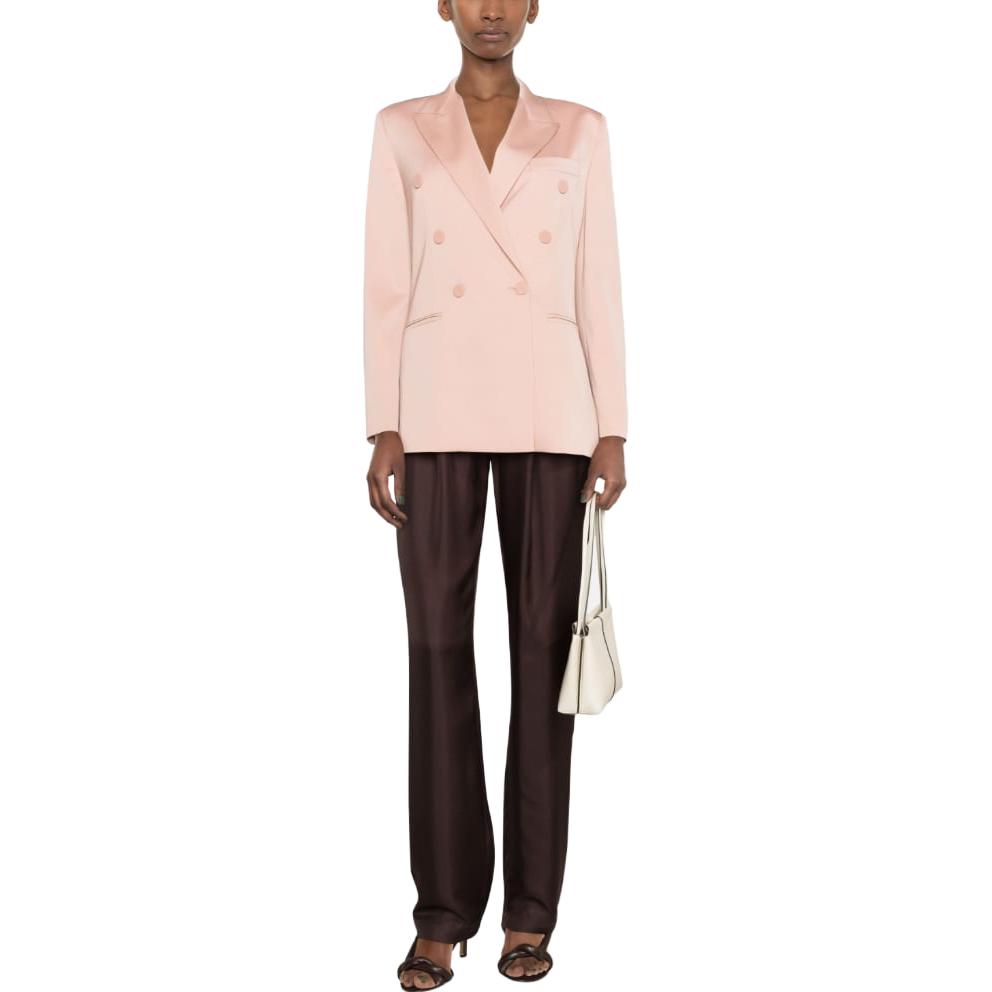 Lookbook (W) PINKO SS23 Blazer Panjang Lengan Berganda Merah Jambu 100036A0GH-O36