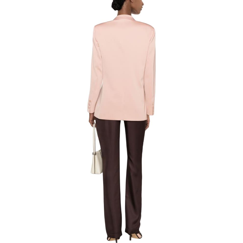 Shop (W) PINKO SS23 Blazer Panjang Lengan Berganda Merah Jambu 100036A0GH-O36