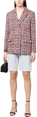 (W) PINKO SS23 レッド プレイド ロゴ 刺繍入り 長袖 ブレザー. 100642-A0N2-ZF6 Lookbook (W) PINKO SS23 レッド プレイド ロゴ 刺繍入り 長袖 ブレザー. 100642-A0N2-ZF6