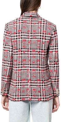 (W) PINKO SS23 レッド プレイド ロゴ 刺繍入り 長袖 ブレザー. 100642-A0N2-ZF6 Shop (W) PINKO SS23 レッド プレイド ロゴ 刺繍入り 長袖 ブレザー. 100642-A0N2-ZF6