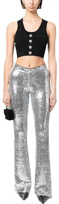 (W) PINKO SS23 銀色亮片喇叭褲 100562A0MH-I17 Lookbook (W) PINKO SS23 銀色亮片喇叭褲 100562A0MH-I17