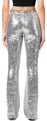 (W) PINKO SS23 銀色亮片喇叭褲 100562A0MH-I17 Shop (W) PINKO SS23 銀色亮片喇叭褲 100562A0MH-I17