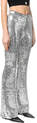 (W) PINKO SS23 銀色亮片喇叭褲 100562A0MH-I17 Purchase (W) PINKO SS23 銀色亮片喇叭褲 100562A0MH-I17