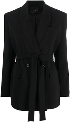 (W) PINKO SS23 純黑色綁帶收腰西裝外套 1009157624-Z99 Buy (W) PINKO SS23 純黑色綁帶收腰西裝外套 1009157624-Z99