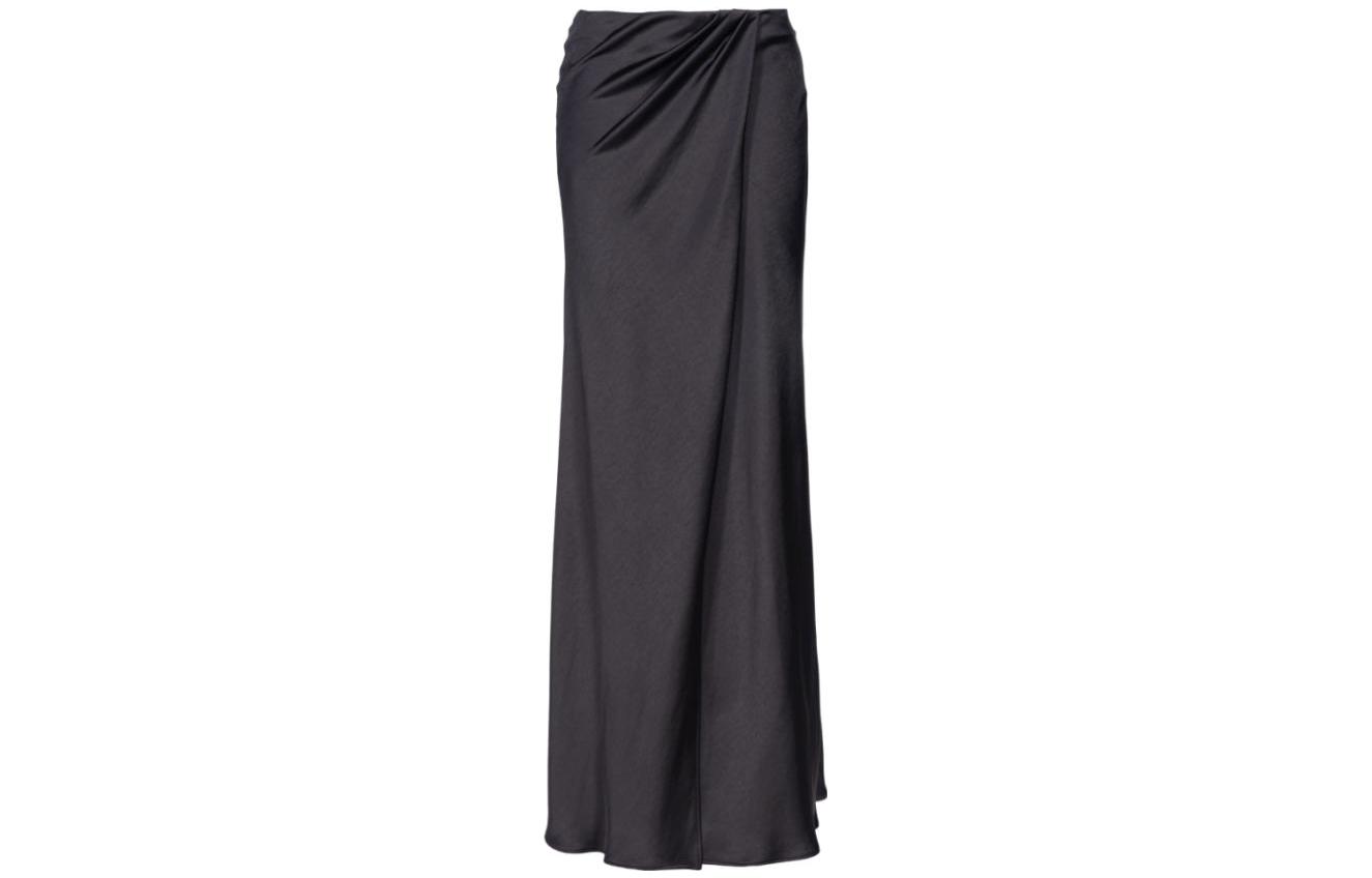 (Women) PINKO SS23  Solid High-Waisted Pleated Casual Maxi Skirt. 101761Z345-Z99