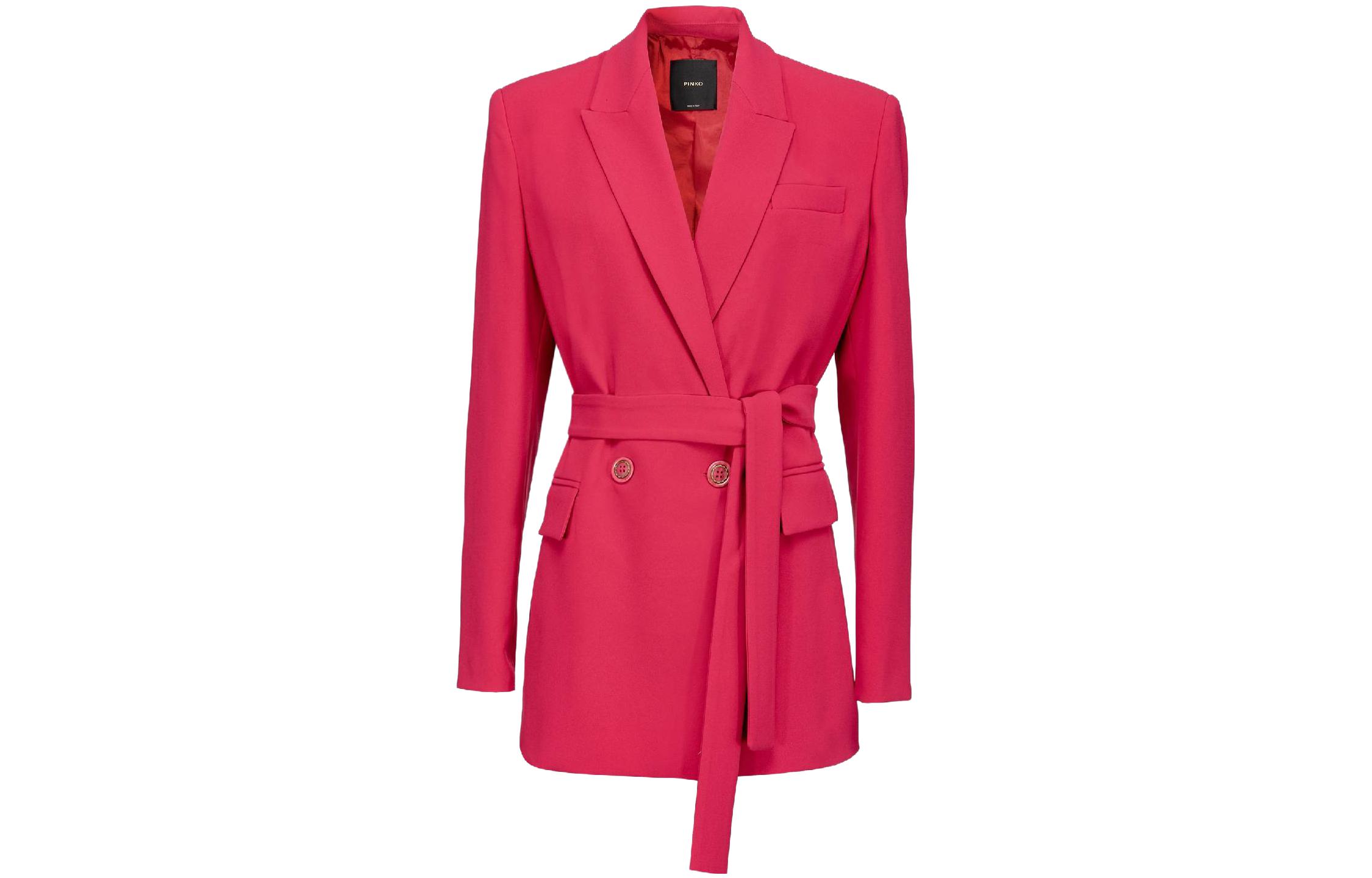 Order (W) PINKO SS23 綁帶修身熱粉紅西裝外套。 1009157624-P87