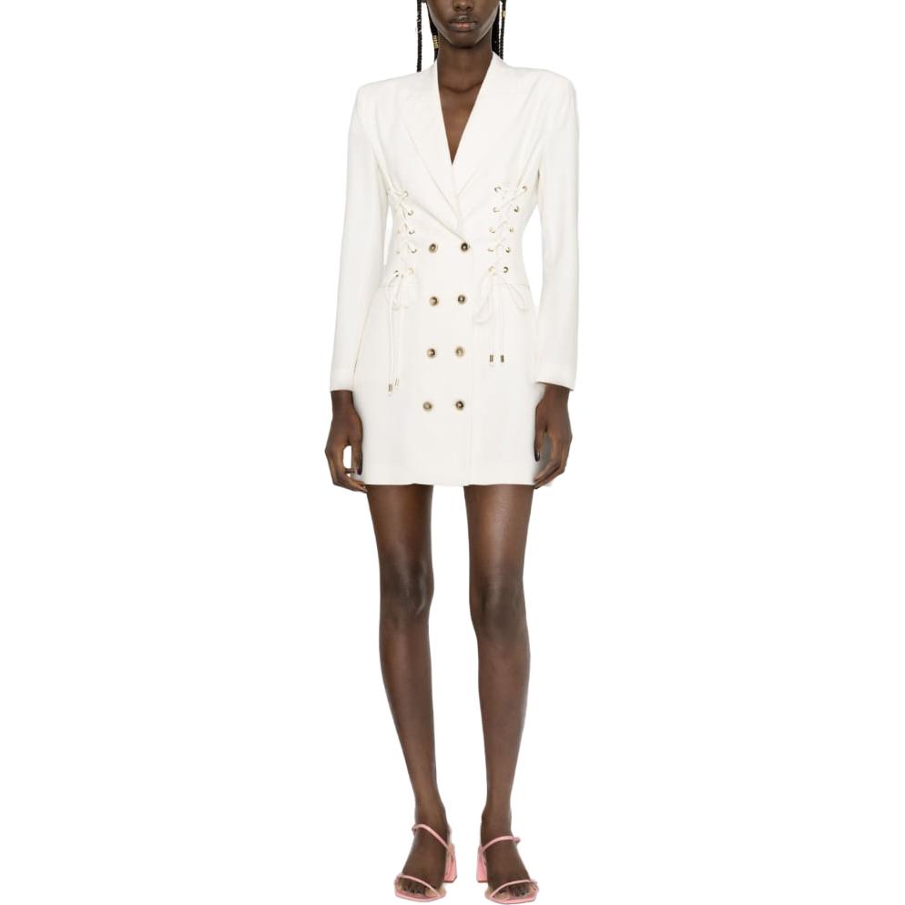 Lookbook (W) PINKO SS23 白色双排扣长袖腰带连衣裙 100261A0HP-N96