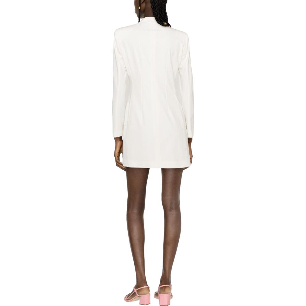 Shop (W) PINKO SS23 白色双排扣长袖腰带连衣裙 100261A0HP-N96