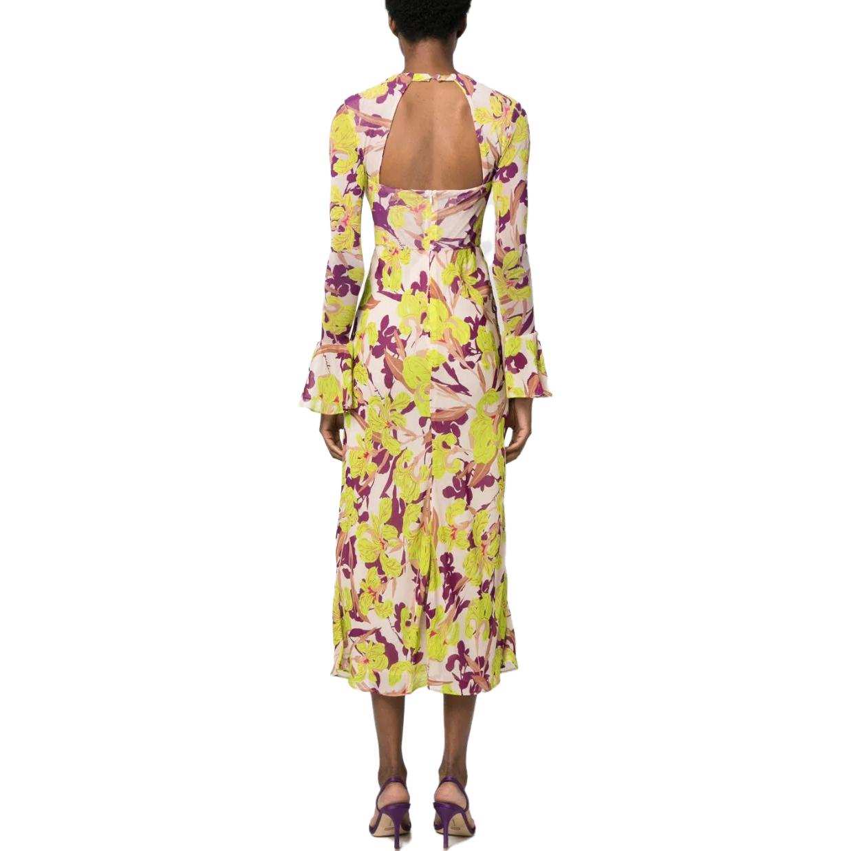 Shop (W) PINKO SS23 花卉印花褶皱中长袖连衣裙 多色 - 女款 101834A154-CS4