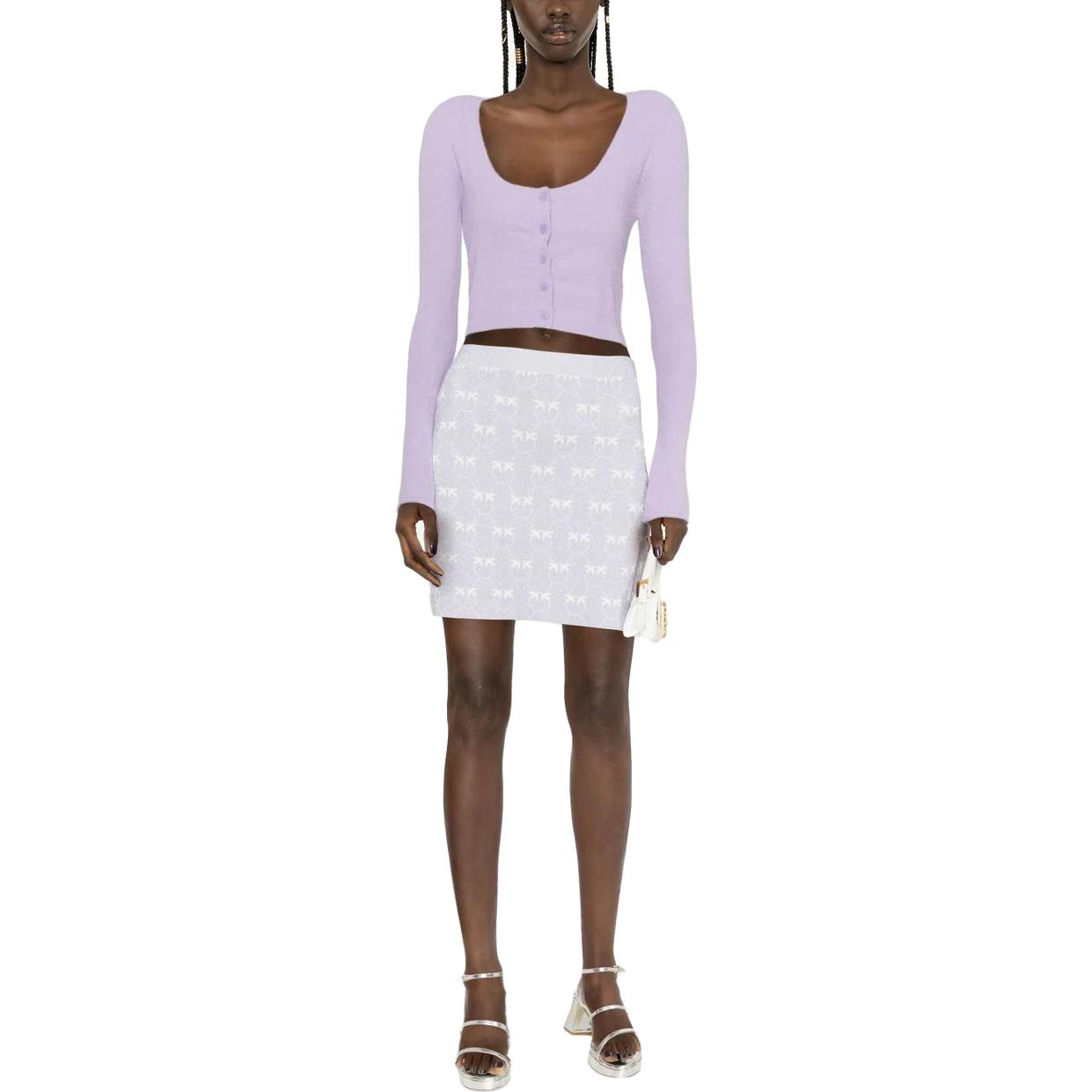 Lookbook (W) PINKO SS23 紫色针织印花迷你半身裙 休闲短裙. 100216-A0IT-JZ1