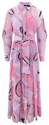 (W) PINKO SS23紫色印花长袖连衣长裙女款 100109A0H9WO2 Order (W) PINKO SS23紫色印花长袖连衣长裙女款 100109A0H9WO2