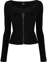(Women) Pinko SS23 Slim Fit Corset Jacket Black 100927A04I-Z99 (Women) Pinko SS23 Slim Fit Corset Jacket Black 100927A04I-Z99