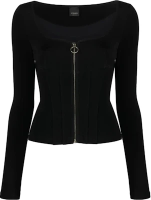 (W) Pinko SS23 Jaket Korset Slim Fit Hitam 100927A04I-Z99 Order (W) Pinko SS23 Jaket Korset Slim Fit Hitam 100927A04I-Z99