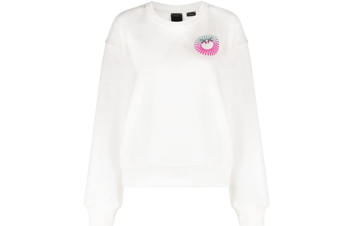Order (W) Sudadera Blanca de Manga Larga con Logo Pinko SS23 1G186DY54B-GY3