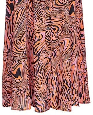 (W) PINKO SS24 抽象印花粉色长袖中长款腰带连衣裙 102834A1KD-ZP1 Sizing (W) PINKO SS24 抽象印花粉色长袖中长款腰带连衣裙 102834A1KD-ZP1