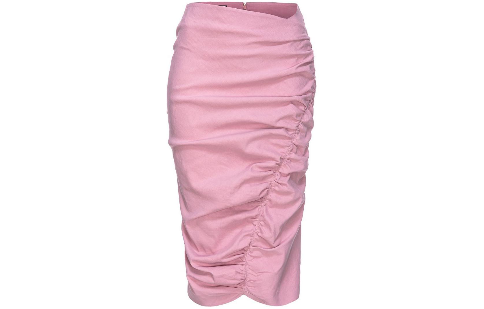 Order (W) PINKO SS24 不对称褶皱休闲长裙 泡泡糖粉色. 102867A0IM-N98